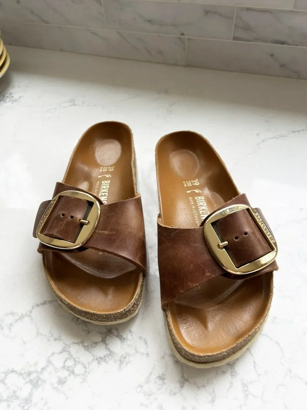 Birkenstock Madrid Big Buckle Sandals in Cognac (US 8-8.5 / EU 39) - Picture 2 of 7